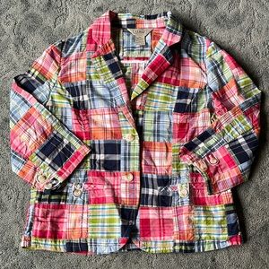 L.L. Bean Multicolor Plaid Blazer
